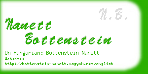 nanett bottenstein business card